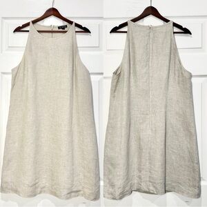 J. Crew Beige Linen Dress Size L